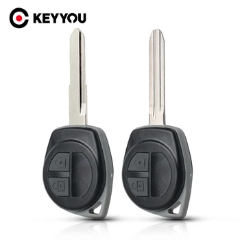 KEYYOU дистанционно кола ключ случай черупка 2 бутони подложка HU133R TOY43 острие за Suzuki Igins Alto SX4 Vauxhall Agila 2005-2010