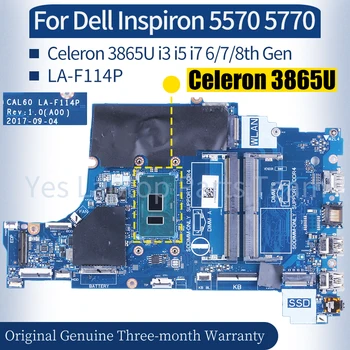 LA-F114P За Dell Inspiron 5570 5770 Лаптоп дънна платка 0M39NY 0V5DDM Celeron 3865U i3 i5 i7 6/7/8-мо поколение Дънна платка за преносими компютри