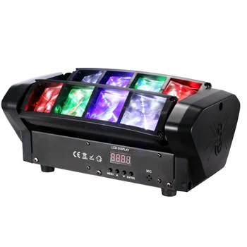 LED Spider Moving Head 8x15W 8x5W RGBW Beam Добро качество DJ Wash Bar Сценични светлини Бърза доставка