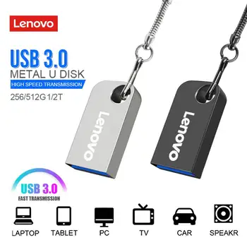 Lenovo 2TB USB флаш памети Мини метал реален капацитет памет стик черна писалка диск творчески бизнес подарък сребро съхранение U диск