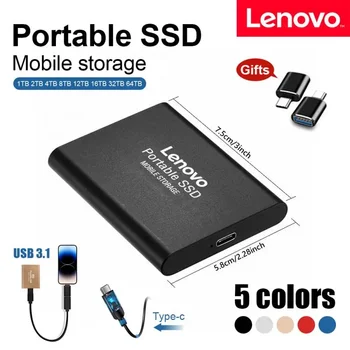 Lenovo Portable SSD 64TB твърд диск външен твърд твърд диск 16TB 8TB високоскоростно устройство за съхранение за Ps4 Ps5 лаптоп десктоп