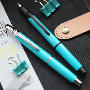 MAJOHN A2 Press Pen прибиращ се ултра фин ниц 0.4mm метална матова черна писалка с клип версия Офис бизнес училищни пособия