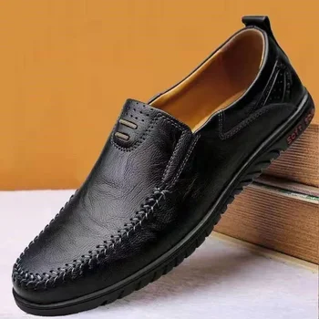 Man летни маратонки висококачествени ръчно изработени кожени луксозни мъжки обувки случайни на открито плоско дъно шофиране обувки Zapatos De Hombre
