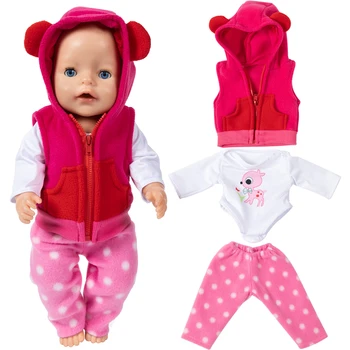 Meired топъл костюм кукла дрехи годни за 43 см бебе новородено кукла дрехи преродени кукла аксесоари
