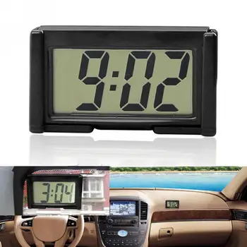 Mini Car Electronic Clock Car Truck Dashboard Time Практичен самозалепващ се държач Издръжлив електронен цифров часовник за превозни средства