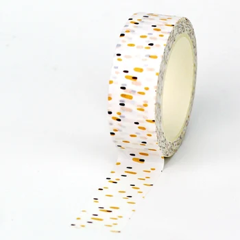 NEW 1PC 10M декоративни жълти точки пчелен модел Washi лента за опаковане на подаръци Planner маскиране лента сладък канцеларски материали