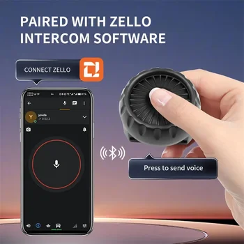 NEW Zello гласов интерком безжичен PTT бутон превключвател контролер Bluetooth-съвместим бутон без батерия за мотоциклети велосипеди