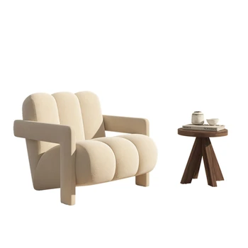 Nordic единичен диван хол минималистичен плат фотьойл безшумен стил диван