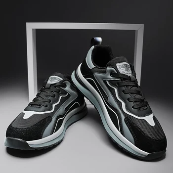 PARZIVAL Мъжки обувки Vulcanize Дишащи мъже Треньор Runner маратонки Ежедневни спортни обувки Mesh Мъжки ежедневни обувки Sapato Masculino