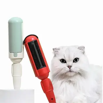 Pet Hair Remover Дрехи Електростатична многофункционална четка Cat Dog Hair Sticker Roller Sticker Самопочистваща се Lint Hair Remover