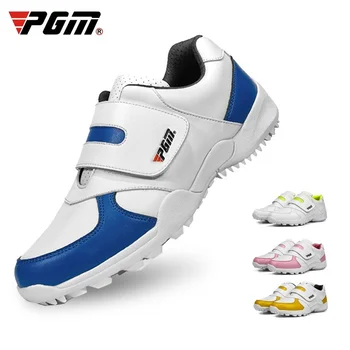 PGM Деца момичета момчета голф обувки против хлъзгане кожа на открито детски маратонки спортни обувки XZ054