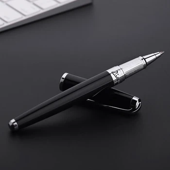 Picasso Pimio 918 Dreamy Polka блестящ черен валяк топка писалка сребро подстригване многократна употреба мастило писалка луксозен писане подарък писалка комплект