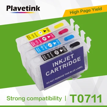 Plavetink Празни касети с мастило за принтери T0711 T0712 T0713 T0714 За Epson Stylus SX400 SX405 SX405 SX410 SX215 принтер
