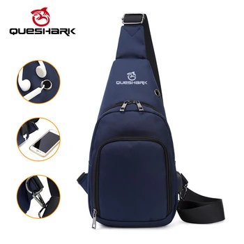 QUESHARK Мъже Жени Оксфорд Плат Многофункционална чанта за ракла USB зареждане Пратеници Къмпинг Катерене Пешеходен туризъм Езда Пътуване