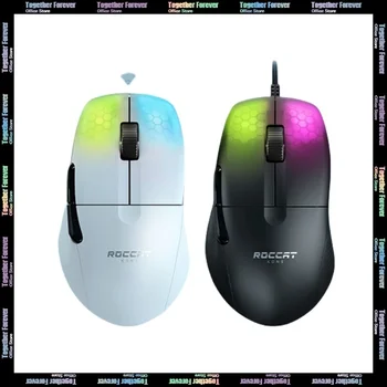 Roccat Kone Pro Air Безжична мишка Rgb Light Ергономичност на геймърската мишка с ниско закъснение fps Pc Геймър мишка Аксесоари за лаптоп Офис подарък