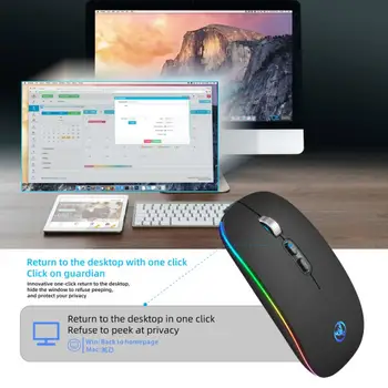 RYRA 2.4Ghz Единична безжична мишка Преносима мишка Компютър Ергономичен USB акумулаторна Mause Macbook Оптични мишки за лаптопи