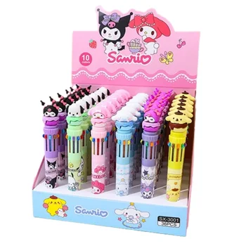 Sanrio 10-цветна 18/36pcs химикалка творчески сладък студенти канцеларски материали 0.7mm натиснете ръка сметка писалки многоцветни инструменти за писане