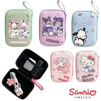 Sanrio Hello Kitty слушалки чанта за съхранение карикатура мини преносимо зарядно USB защита кутия ключ монета чанта цип слушалки торбичка