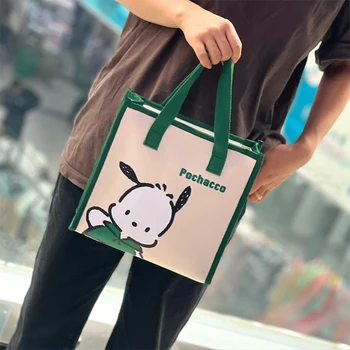 Sanrio Kawaii Hello Kitty платно чанта ми мелодия Pochacco аниме карикатура сладък fashiom добре изглеждащи сгъстени преносими козметични чанта