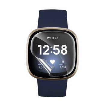 ScreenTPU Прозрачен защитен филм за Fitbit Versa 3 2 & Sense Smartwatch Ултра-тънък цял капак хидрогел прозрачен протектор филм