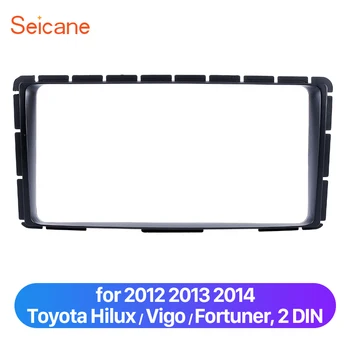 Seicane 202 * 102mm Комплект за монтаж Панел Trim Bezel 2 Din Car DVD Radio Fascia Frame за 2012 2013 2014 Toyota Hilux Vigo Fortuner