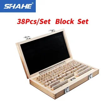  Shahe 38Pcs / Set 1 клас 0 клас блок габарит калибър инспекция блок габарит измервателни инструменти