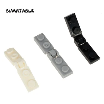Smartable панта плоча 1x2 заключване с 1 пръст строителни блокове MOC части тухлени играчки за дете съвместими 44301 + 44302 50 двойки / лот