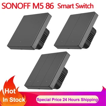 Sonoff M5 86 1C 2C 3C SwitchMan Wifi Smart Wall Button Switch Интелигентен превключвател R5 Контролер за сцени Ewelink Работа с Alexa