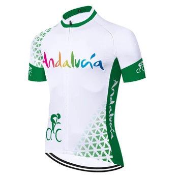 Spain ANDALUCIA team cycling jersey men bike jersey summer breathable quick dry ropa ciclismo hombre verano 2023