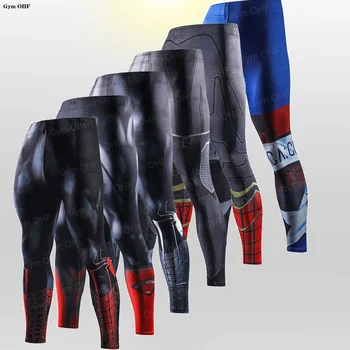 Super Hero 3D Thermal Casual Pants Men Brand Compression Tights Skinny Leggings Men Fashion Elastic Gym Fitness Male Trousers