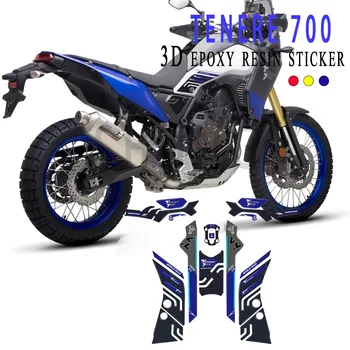 Tenere 700 2023 Аксесоари Мотоциклет Пълен стикер 3D епоксидна смола стикер за Yamaha Tenere 700 2019 до 2023