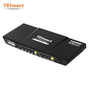 TESmart HDMI превключвател 4 в 1 изход, 4-портов HDMI превключвател Селектор поддържа 4K@120Hz, 1080P@240Hz 1080P@120Hz HDMI превключвател 8K