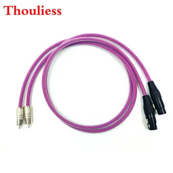 Thouliess Pair Rhodium Plated 2RCA Male to 2XLR Female Cable XLR Balanced Reference Interconnect Audio Cable with XLO HTP1 Cable
