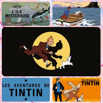 Tintins Приключенска подложка за мишка Подложка за мишка с подложка Prime Gaming клавиатура Pad Stitch подложка за подложка