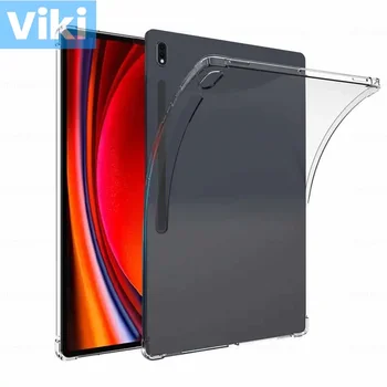 TPU защитен калъф за Samsung Galaxy Tab S9 Ultra Anti-fall прозрачен силиконов корпус за Samsung Tab S9 Plus S8 TabS9 Ultra