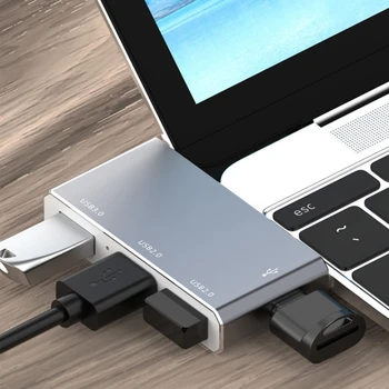 Type-C HUB USB C Multi Splitter 4 IN 1 4-портов USB 3.0 2.0 адаптер за бързо зареждане за MacBook Dell лаптопи Dropship