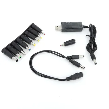  USB 5V към DC 9V 12v Boost Volt конвертор кабел регулируемо напрежение Led дисплей трансформатор DC регулатор на мощността за рутер