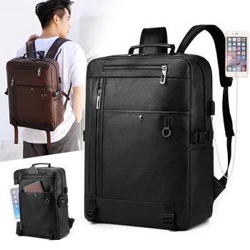 USB Бизнес чанта PU работа мода мъже училищна чанта Loptop пътуване спортна чанта 15.6 инчов открит туризъм голям капацитет xa206wd