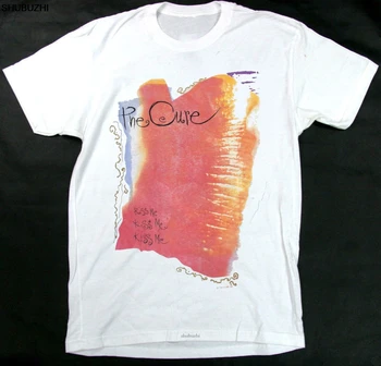 Very RaRe 1987 The Cure Kissing Tour Концертна риза New Wave Smiths 80s Hipster Tees Summer Mens T Shirt sbz8172
