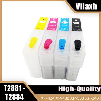 vilaxh 288XL T288 T2881 - T2884 Без чип пълнител мастило касета за Epson XP-434 XP-430 XP-330 XP-340 XP-446 XP-440 принтер