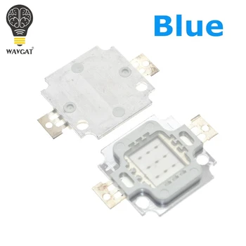 WAVGAT 10W LED чип Интегриран син Висока мощност 10w LED мъниста 10W зелен Led чип 450-540lm 10W led чипове 10PCS