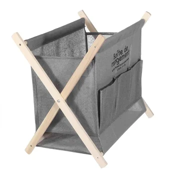 X-образна сгъваема кошница за списания Организатор на кошница за книги отпечатана сгъваема 1 решетка Начало Пране затруднява сортировача Кошница за дрехи за пране