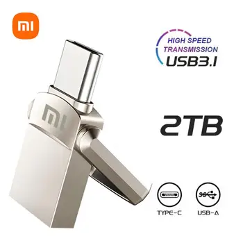 Xiaomi USB флаш устройство 2TB 128GB 32GB OTG метален USB 3.1 писалка диск 64GB тип C високоскоростен Pendrive мини флаш устройство памет