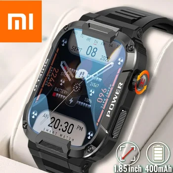 Xiaomi здрав военен смарт часовник мъже за Android IOS Ftiness часовници Ip68 водоустойчив 1.85 '' AI глас Bluetooth повикване смарт часовник
