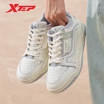 Xtep Баскетболни обувки за жени 2023 Есенни устойчиви на износване дамски спортни обувки възглавница мода Mid Top маратонки 977318120021