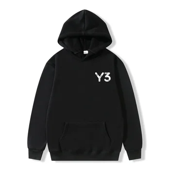Y3 Yohji Yamamotos Нова печатна качулка за мъже Есен Унисекс Limitied Edition Топ модни дрехи Суитчър пуловер азиатски размер