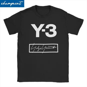 Y3 лого Yohji Yamamoto T Shirt Мъже Дамски 100% памук смешно тениска Crewneck Y-3 Tees къс ръкав дрехи отпечатани