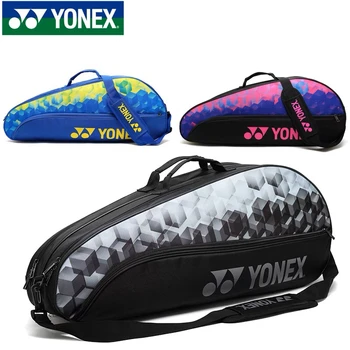YONEX Нова голяма чанта за бадминтон през рамо 3-изстрел преносима мъжка и дамска спортна чанта за тенис чанта висококачествена и издръжлива