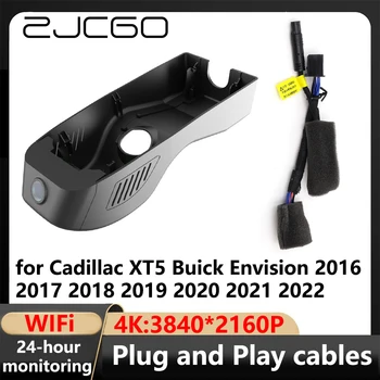 ZJCGO 4K Wifi 3840*2160 Автомобилен DVR Dash Cam камера видеорекордер за Cadillac XT5 Buick Envision 2016 2017 2018 2019 2020 2021