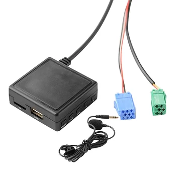 автомобилен Bluetooth модул 6 пинов AUX TF USB адаптер Безжичен радио плейър Стерео аудио модул за Renault 2005-2011